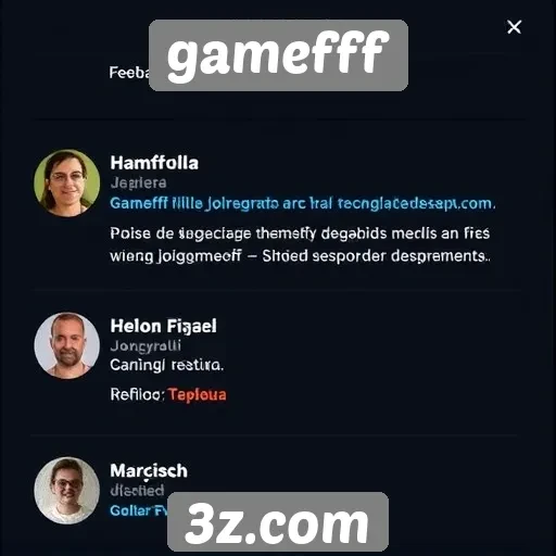 Feedback de usuários sobre gamefff